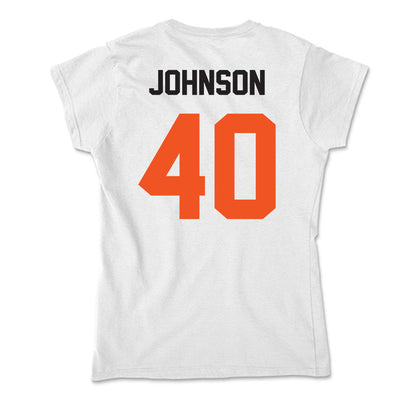 Oklahoma State - NCAA Baseball : Cole Johnson - Soft Style Women’s T-Shirt-1