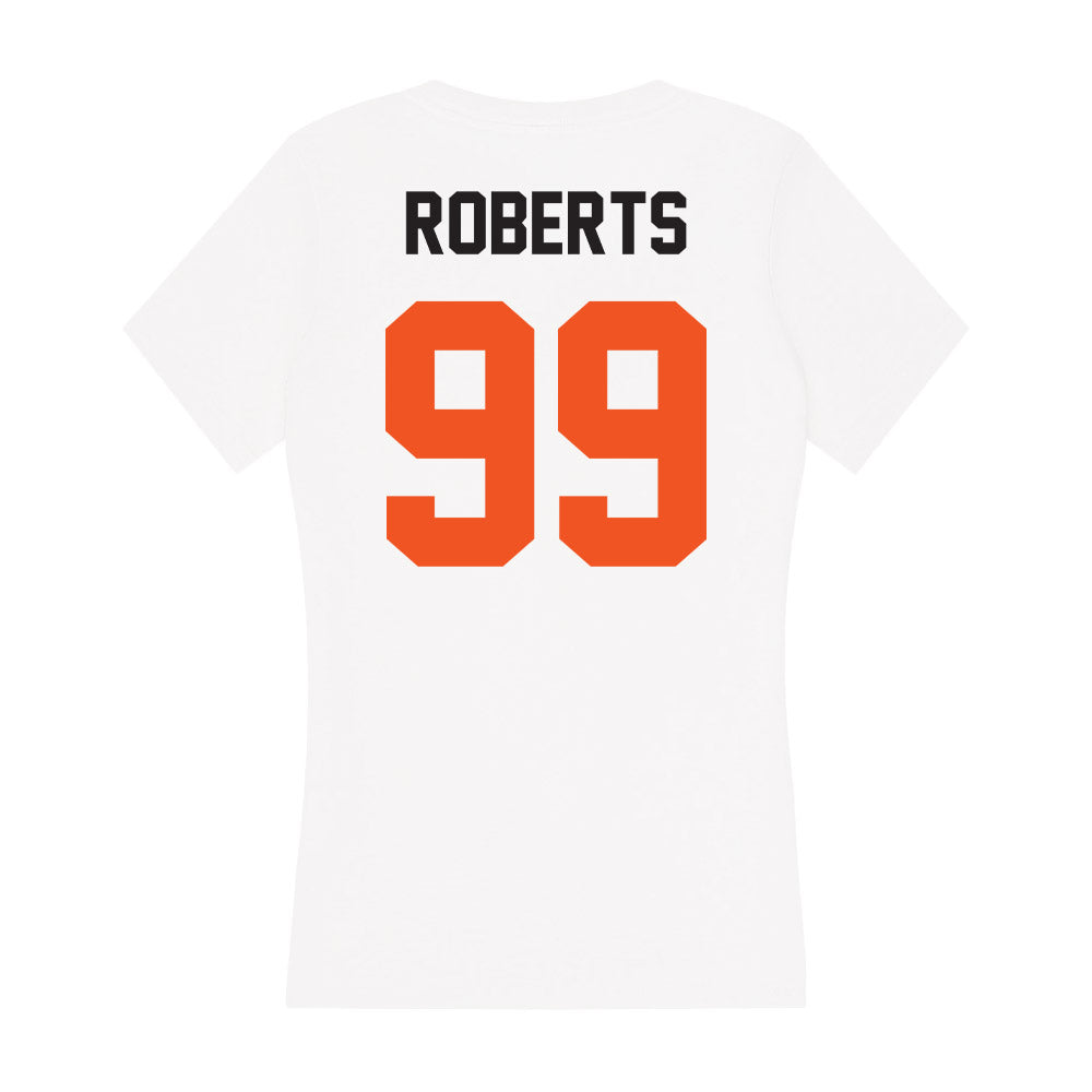 Oklahoma State - NCAA Women's Soccer : Addison Roberts - Women's V-Neck T-Shirt-1