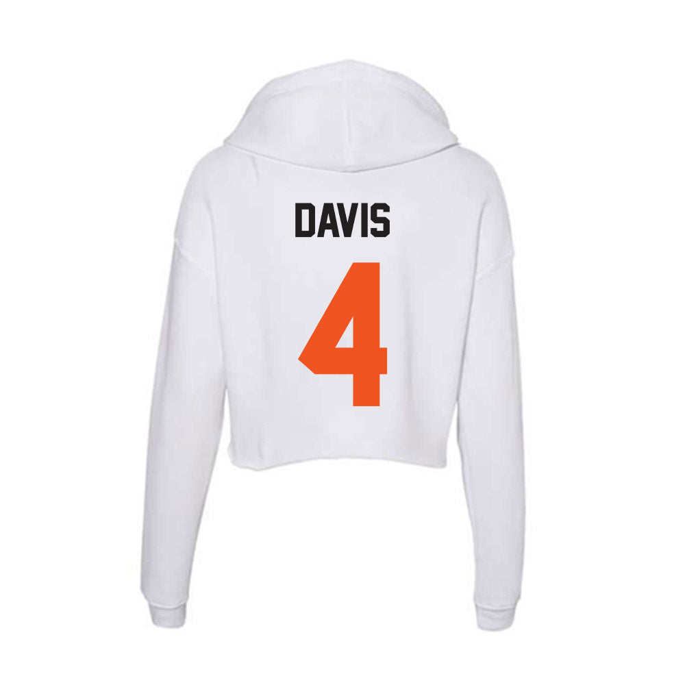 Oklahoma State - NCAA Men's Basketball : Davonte Davis - Women's Crop Fleece Hoodie-1