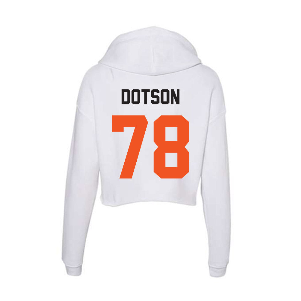 Oklahoma State - NCAA Football : Davis Dotson - Women's Crop Fleece Hoodie-1