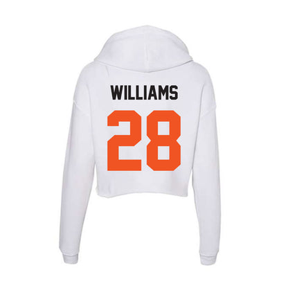 Oklahoma State - NCAA Football : Elijah Williams - Women's Crop Fleece Hoodie-1