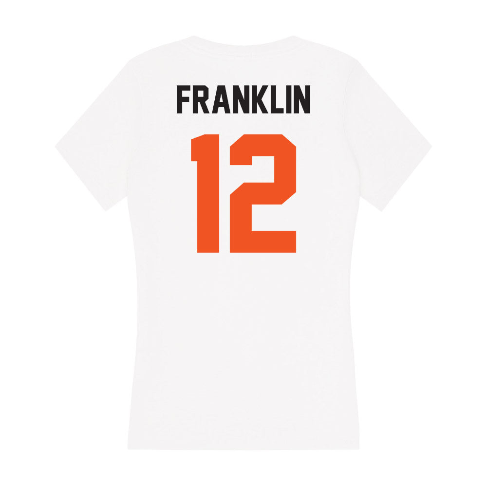 Oklahoma State - NCAA Football : Kamryn Franklin - Women's V-Neck T-Shirt-1