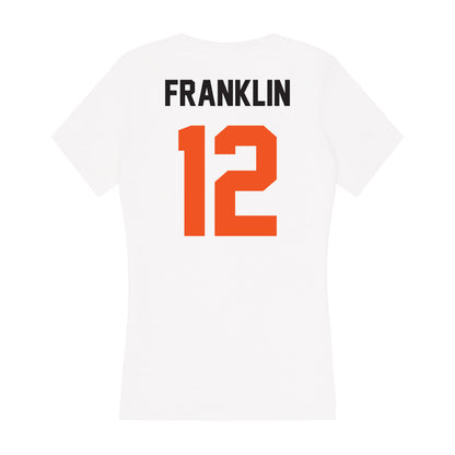 Oklahoma State - NCAA Football : Kamryn Franklin - Women's V-Neck T-Shirt-1