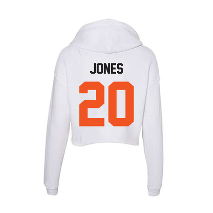 Oklahoma State - NCAA Women's Basketball : Stacie Jones - Women's Crop Fleece Hoodie-1