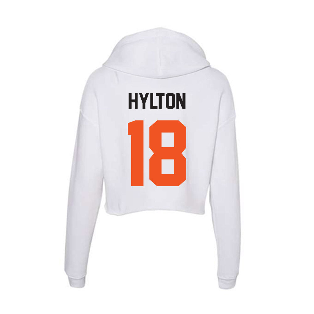 Oklahoma State - NCAA Football : Kobe Hylton - Women's Crop Fleece Hoodie-1