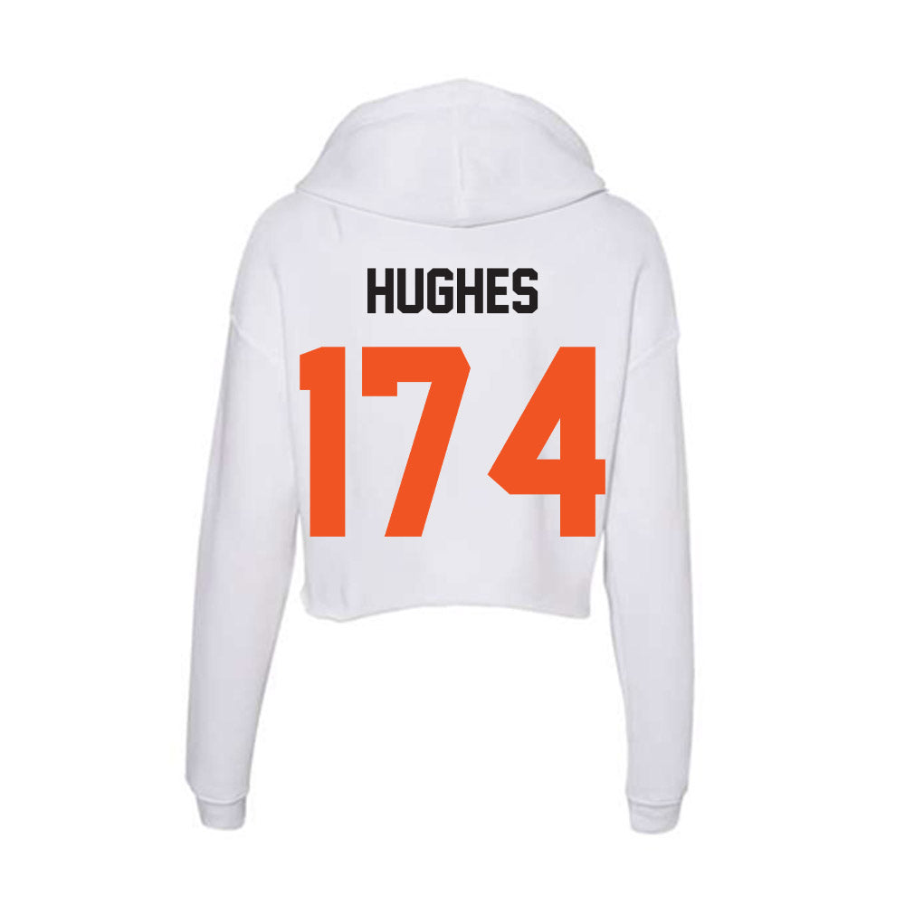 Oklahoma State - NCAA Wrestling : Dax Hughes - Women's Crop Fleece Hoodie-1