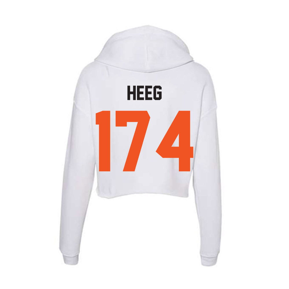 Oklahoma State - NCAA Wrestling : AJ Heeg - Women's Crop Fleece Hoodie-1