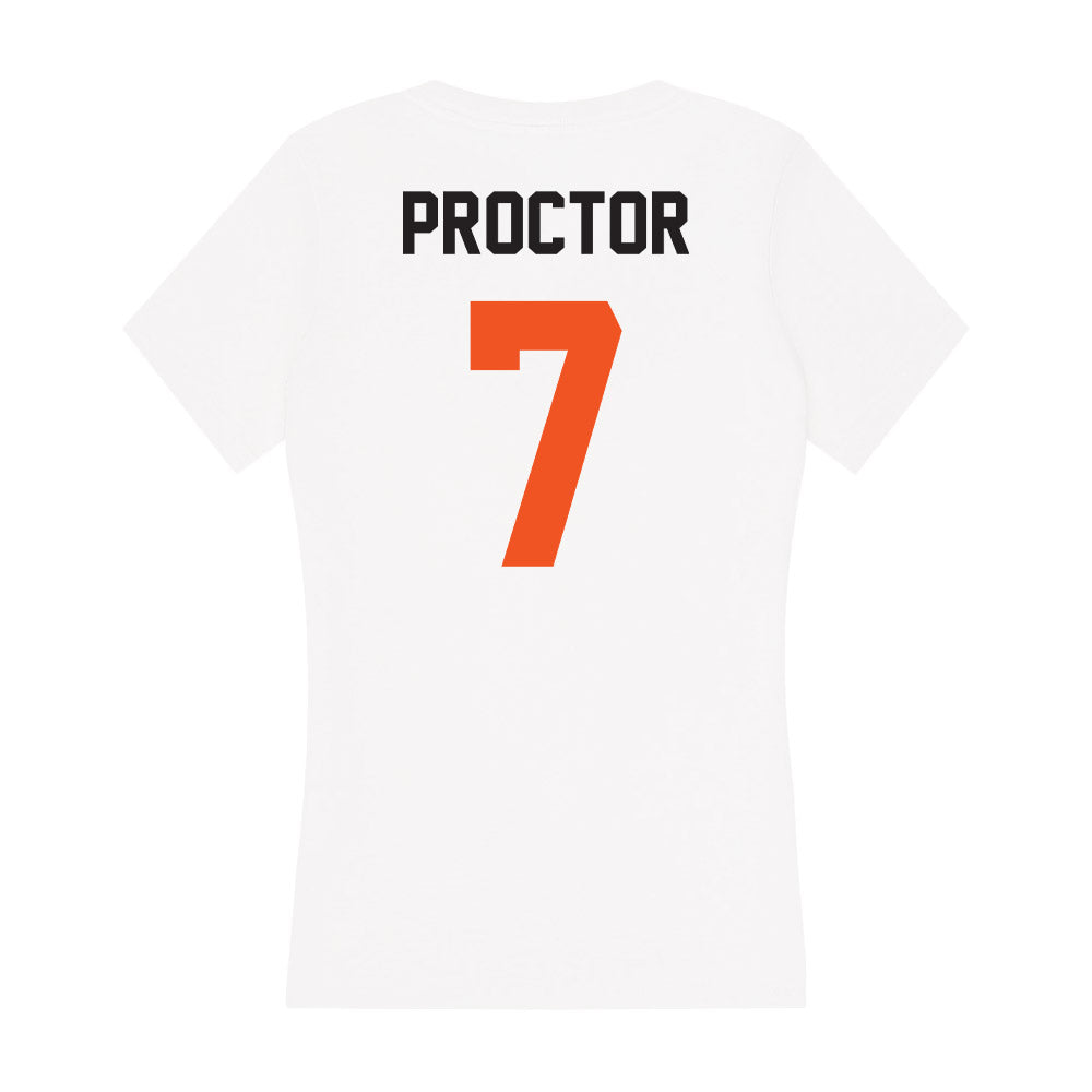 Oklahoma State - NCAA Baseball : Kyler Proctor - Women's V-Neck T-Shirt-1