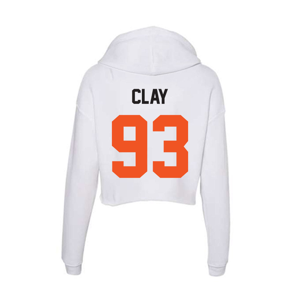 Oklahoma State - NCAA Football : Collin Clay - Women's Crop Fleece Hoodie-1