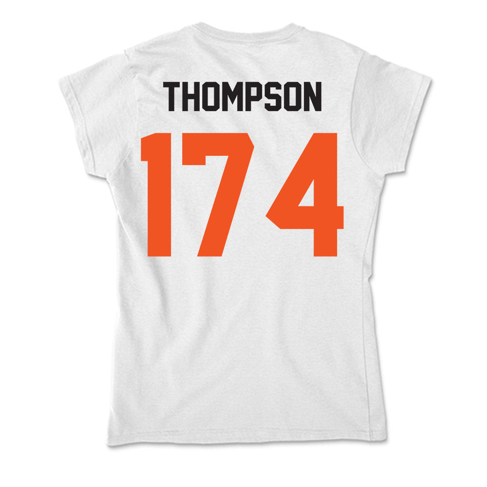 Oklahoma State - NCAA Wrestling : Brayden Thompson - Soft Style Women’s T-Shirt-1