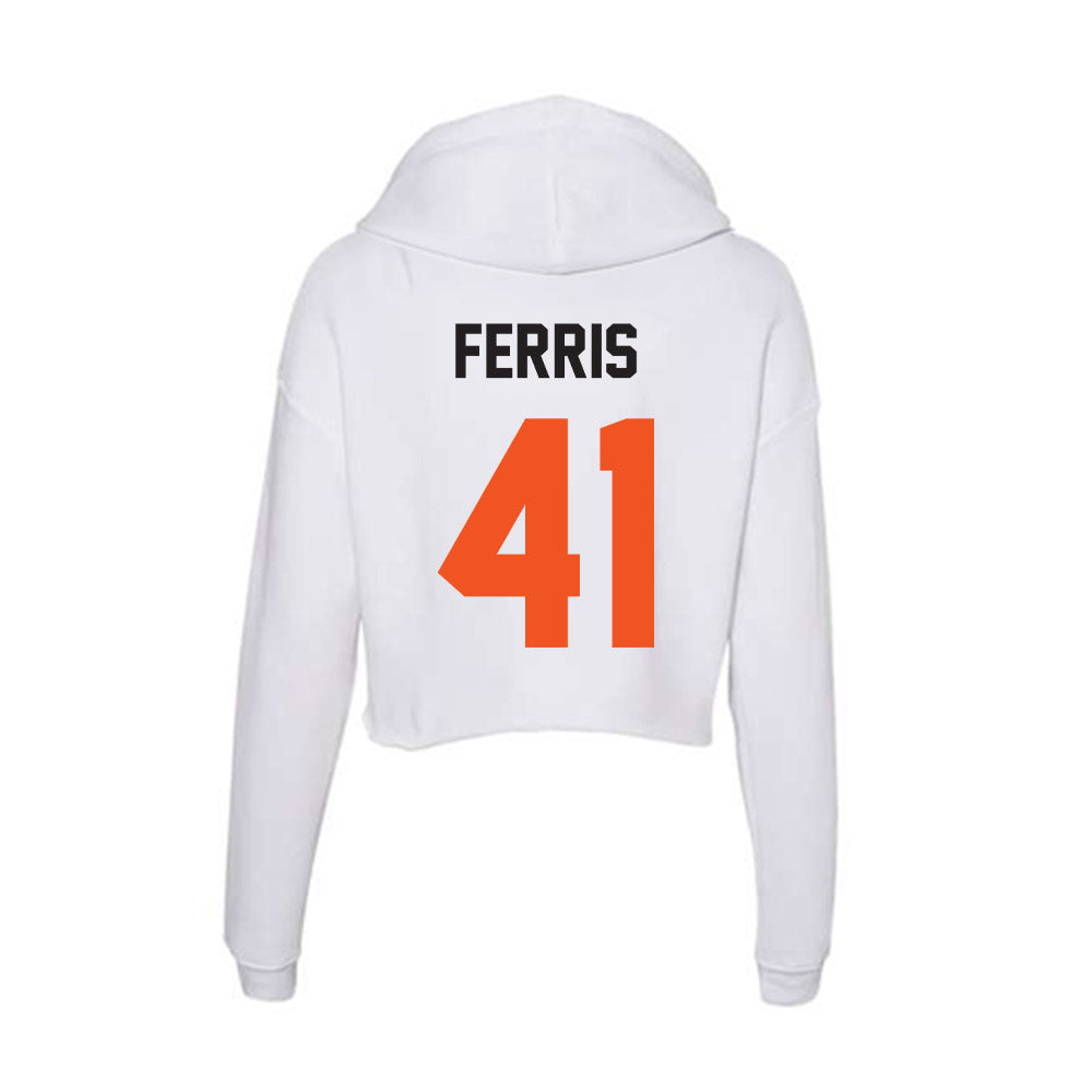 Oklahoma State - NCAA Baseball : Kash Ferris - Women's Crop Fleece Hoodie-1