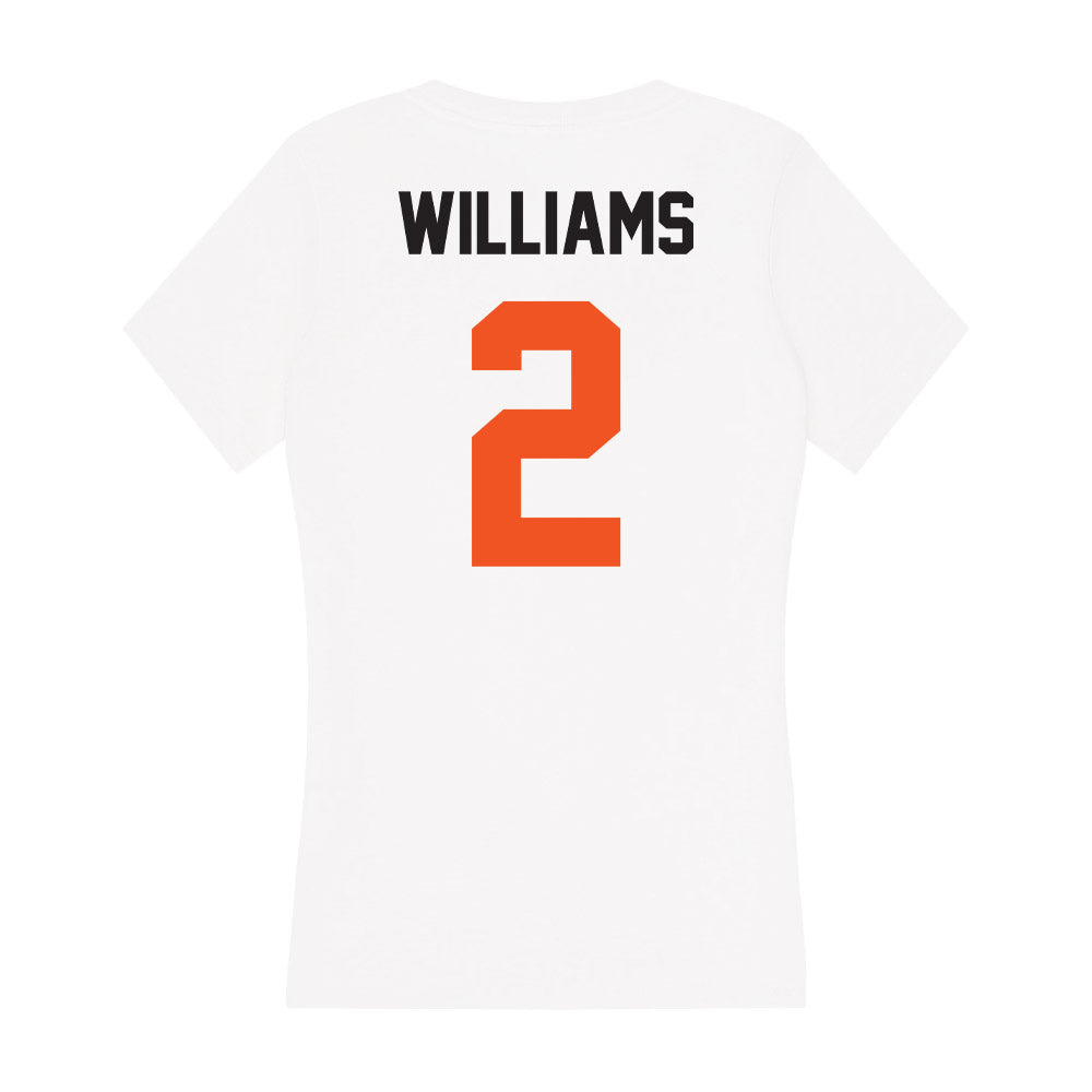 Oklahoma State - NCAA Women's Soccer : Mabry Williams - Women's V-Neck T-Shirt-1