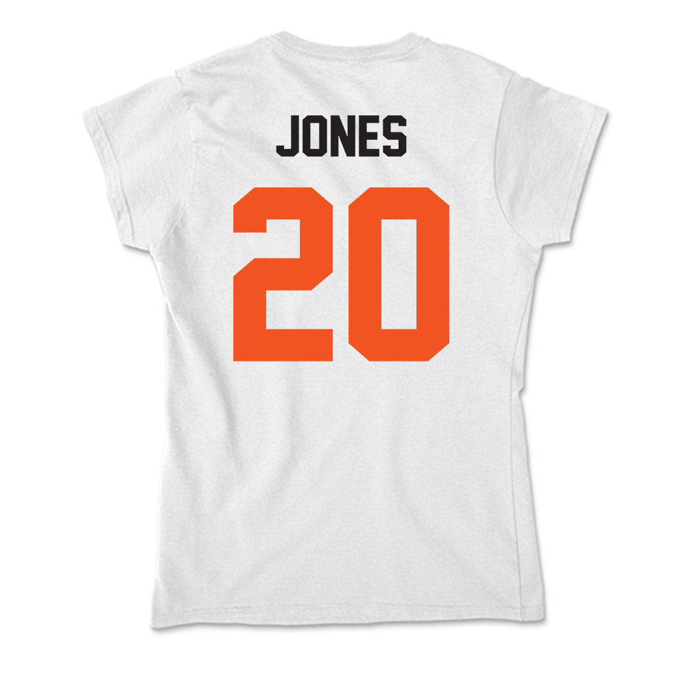 Oklahoma State - NCAA Women's Basketball : Stacie Jones - Soft Style Women’s T-Shirt-1