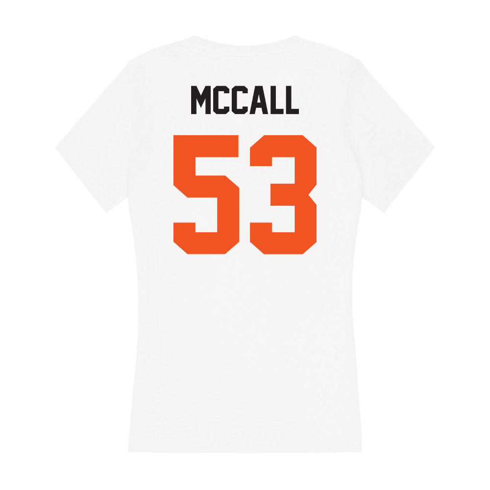 Oklahoma State - NCAA Football : Andrew McCall - Women's V-Neck T-Shirt-1