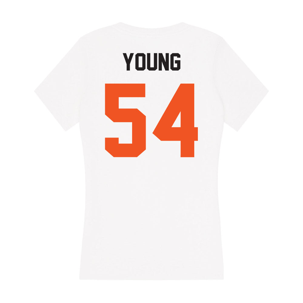 Oklahoma State - NCAA Football : Austin Young - Women's V-Neck T-Shirt-1