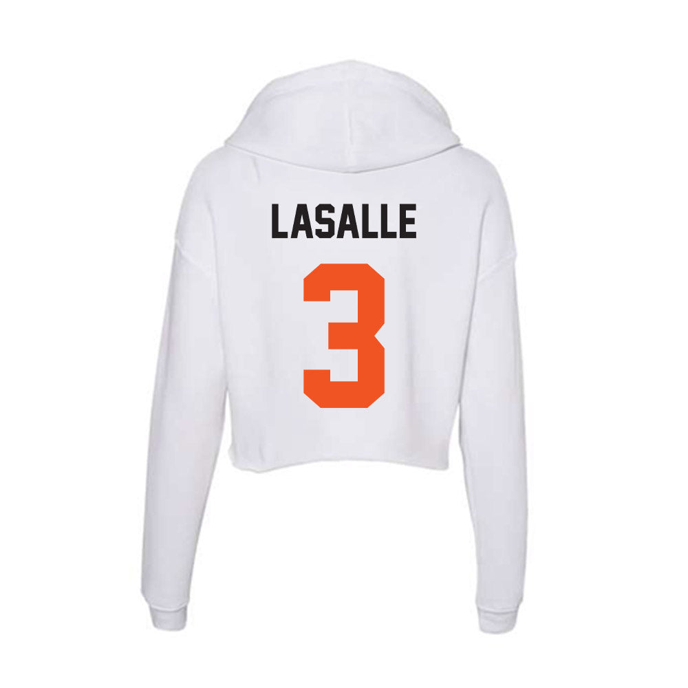 Oklahoma State - NCAA Baseball : Donovan Lasalle - Women's Crop Fleece Hoodie-1