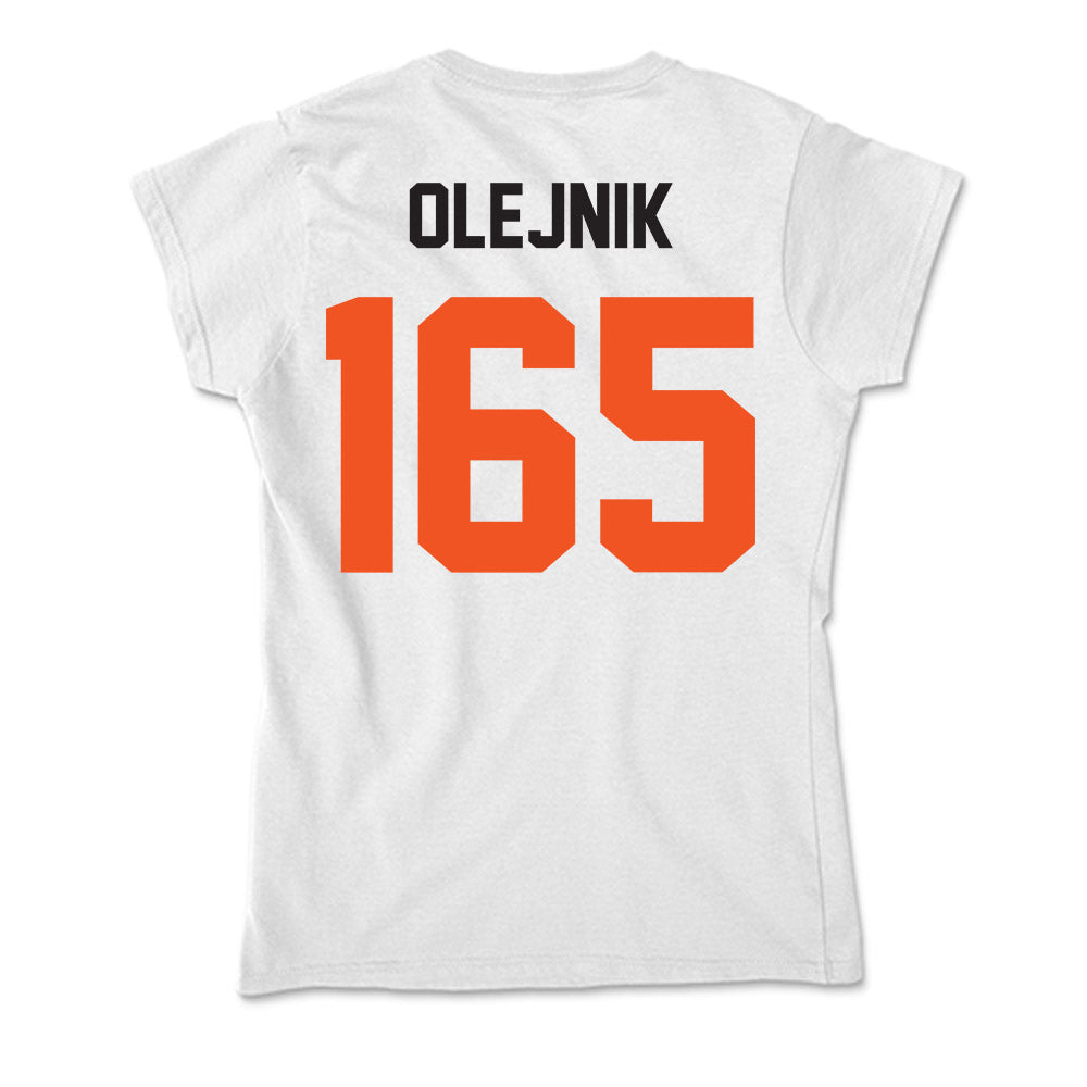 Oklahoma State - NCAA Wrestling : Izzak Olejnik - Soft Style Women’s T-Shirt-1