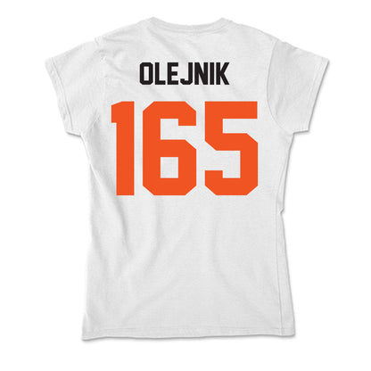 Oklahoma State - NCAA Wrestling : Izzak Olejnik - Soft Style Women’s T-Shirt-1