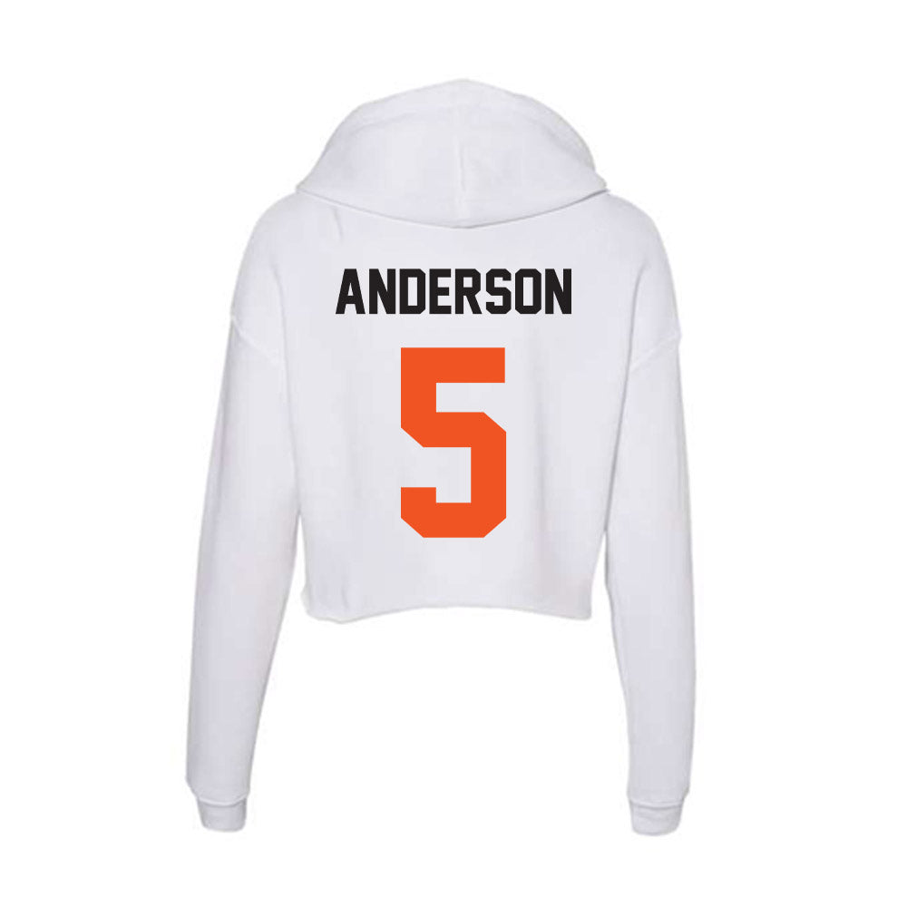 Oklahoma State - NCAA Softball : Taylor Anderson - Women's Crop Fleece Hoodie-1