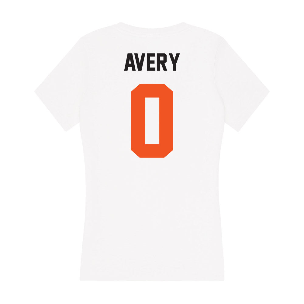 Oklahoma State - NCAA Men's Basketball : Marchelus Avery - Women's V-Neck T-Shirt-1