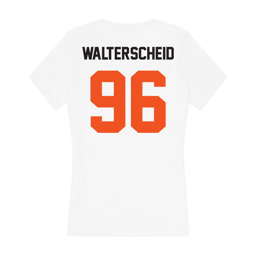 Oklahoma State - NCAA Football : Kody Walterscheid - Women's V-Neck T-Shirt-1