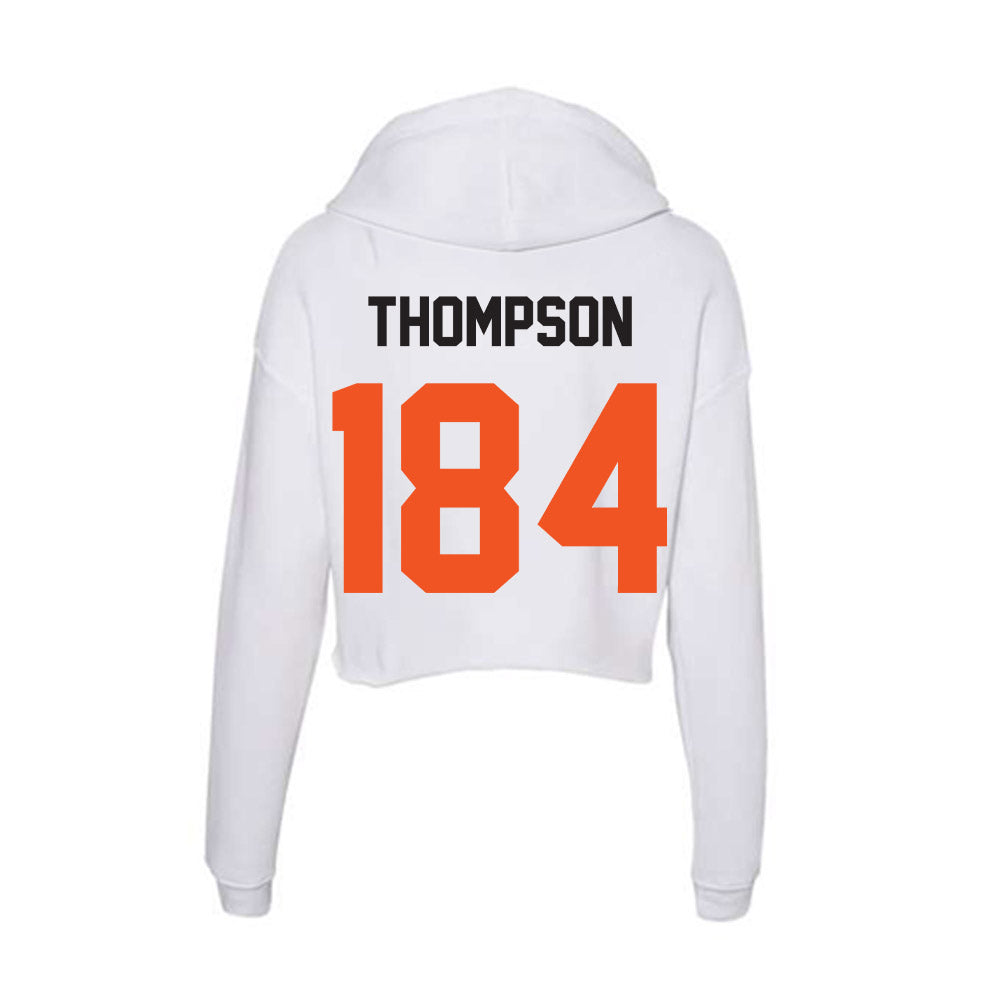 Oklahoma State - NCAA Wrestling : Brayden Thompson - Women's Crop Fleece Hoodie-1