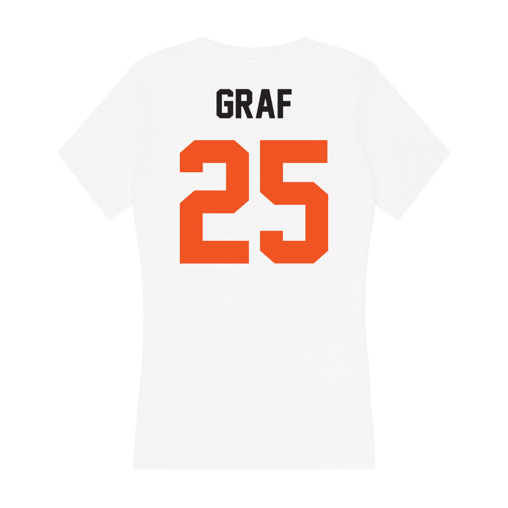 Oklahoma State - NCAA Softball : Macy Graf - Women's V-Neck T-Shirt-1