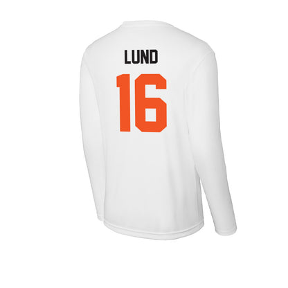 Oklahoma State - NCAA Baseball : Ethan Lund - Activewear Long Sleeve T-Shirt-1