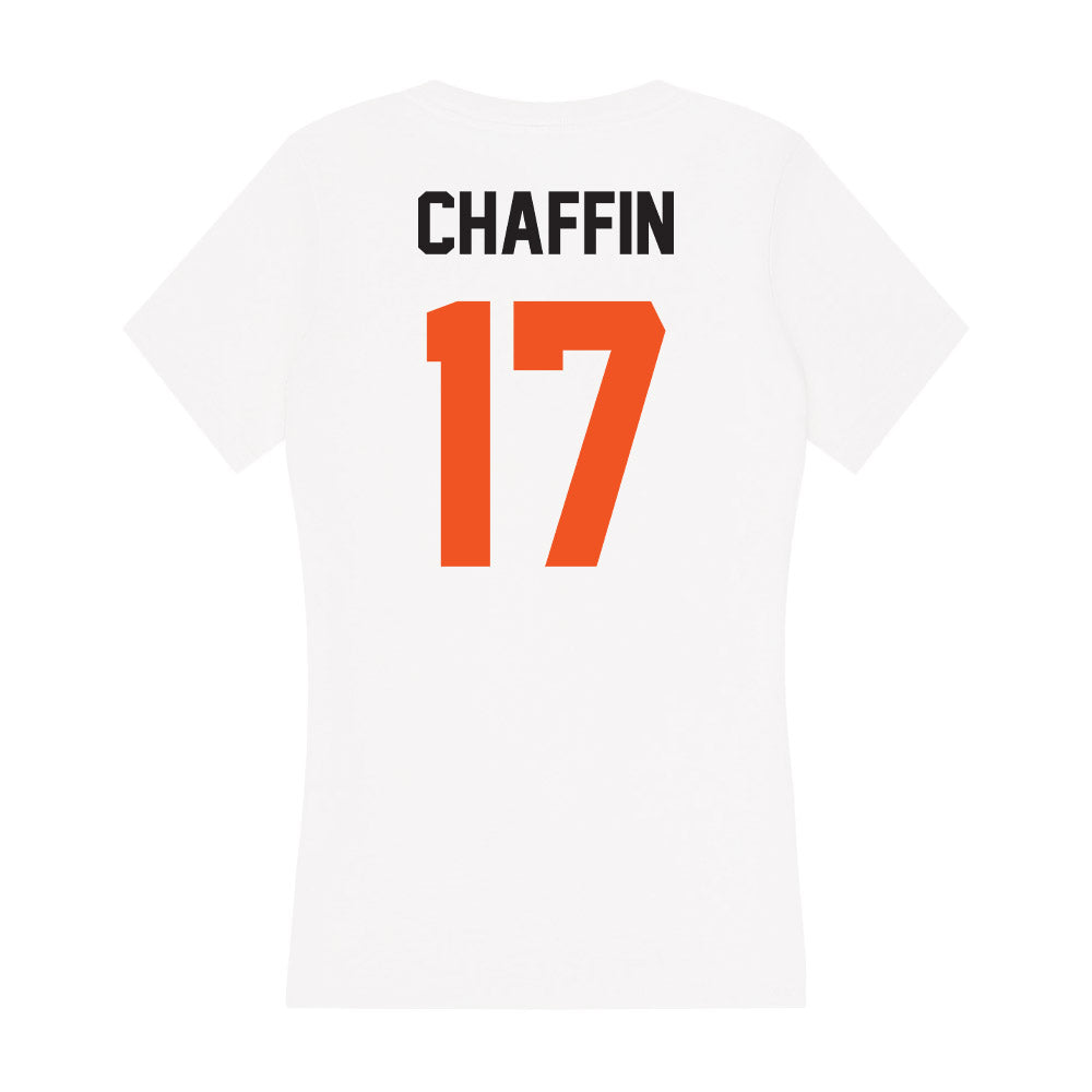 Oklahoma State - NCAA Women's Soccer : Summer Chaffin - Women's V-Neck T-Shirt-1