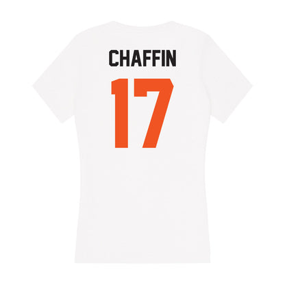 Oklahoma State - NCAA Women's Soccer : Summer Chaffin - Women's V-Neck T-Shirt-1