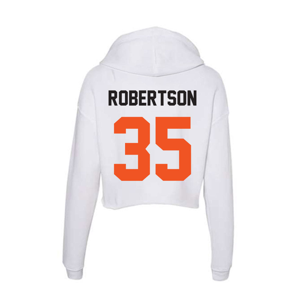 Oklahoma State - NCAA Football : Baxter Robertson - Women's Crop Fleece Hoodie-1