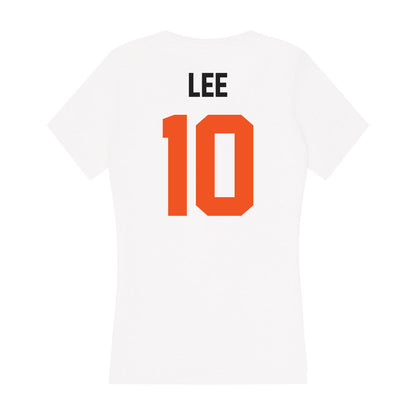 Oklahoma State - NCAA Women's Soccer : Alexis Lee - Women's V-Neck T-Shirt-1