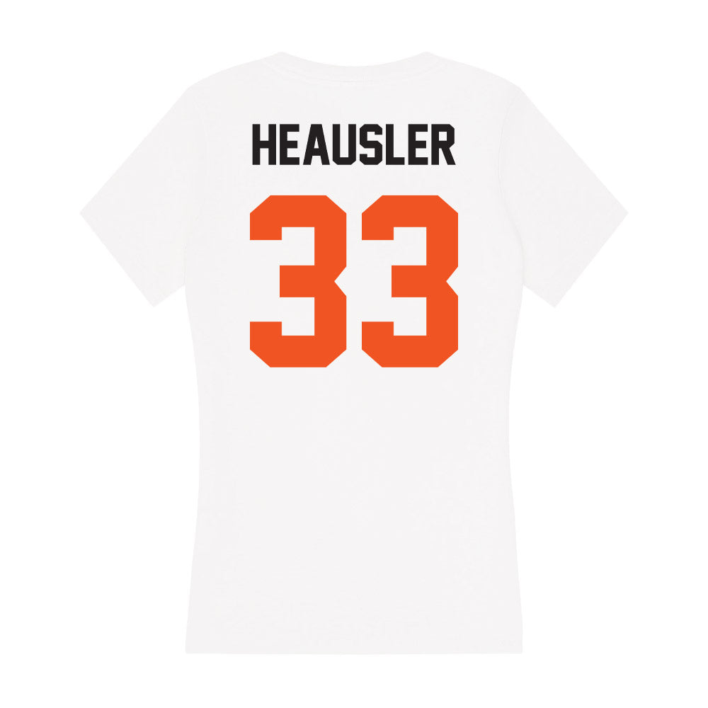 Oklahoma State - NCAA Women's Soccer : Logan Heausler - Women's V-Neck T-Shirt-1