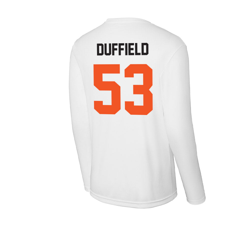 Oklahoma State - NCAA Football : Jaxson Duffield - Activewear Long Sleeve T-Shirt-1
