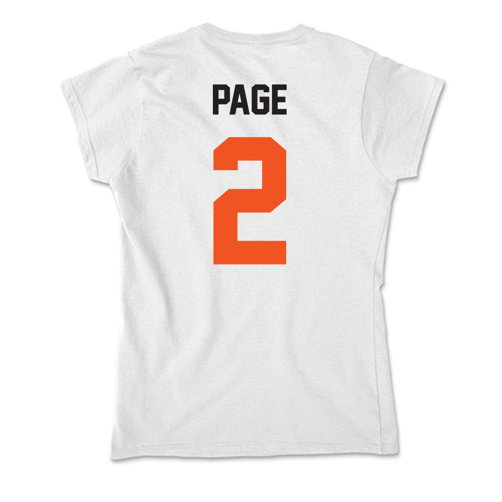 Oklahoma State - NCAA Softball : Sophie Page - Soft Style Women’s T-Shirt-1