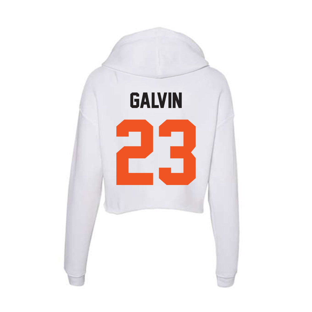 Oklahoma State - NCAA Baseball : Max Galvin - Women's Crop Fleece Hoodie-1