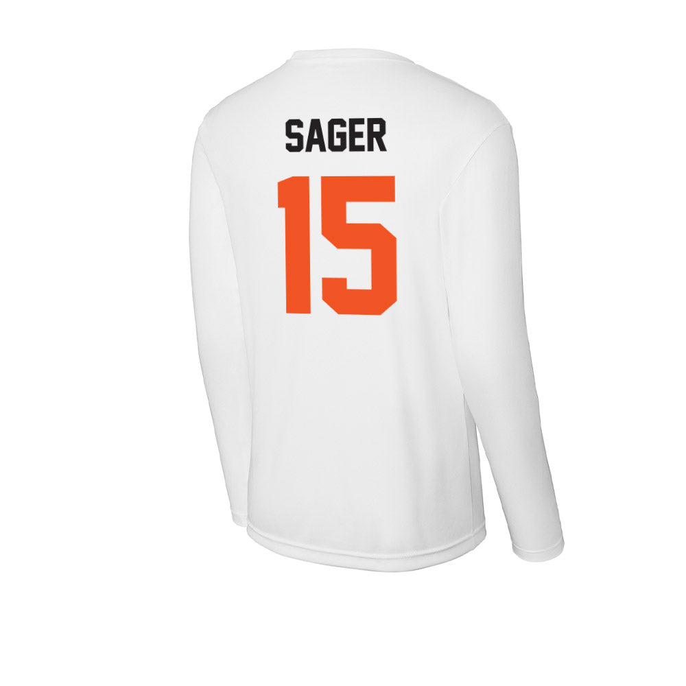 Oklahoma State - NCAA Men's Basketball : Carson Sager - Activewear Long Sleeve T-Shirt