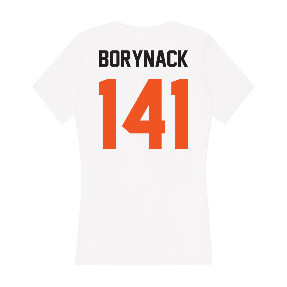 Oklahoma State - NCAA Wrestling : Mitchell Borynack - Women's V-Neck T-Shirt-1