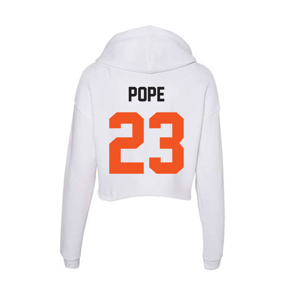 Oklahoma State - NCAA Football : Jalen Pope - Women's Crop Fleece Hoodie-1