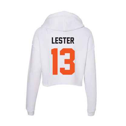 Oklahoma State - NCAA Football : Rj Lester - Women's Crop Fleece Hoodie-1