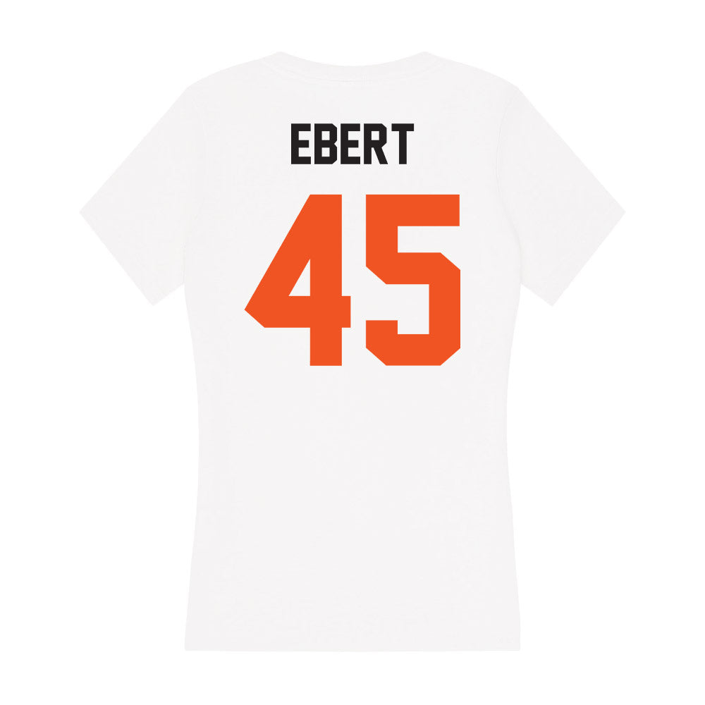 Oklahoma State - NCAA Women's Basketball : Emilee Ebert - Women's V-Neck T-Shirt-1