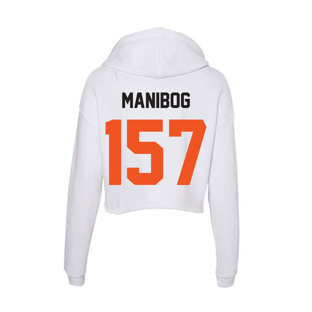 Oklahoma State - NCAA Wrestling : Jeremy Manibog - Women's Crop Fleece Hoodie-1