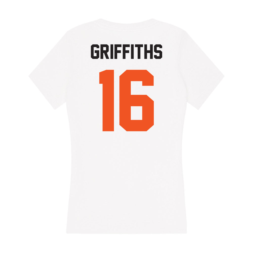 Oklahoma State - NCAA Football : Tre Griffiths - Women's V-Neck T-Shirt-1