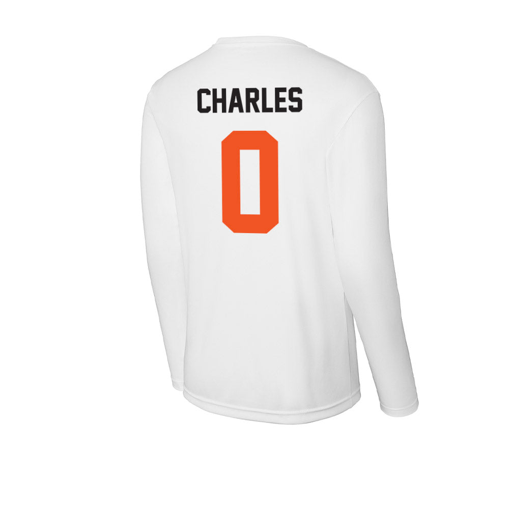 Oklahoma State - NCAA Football : Malik Charles - Activewear Long Sleeve T-Shirt-1