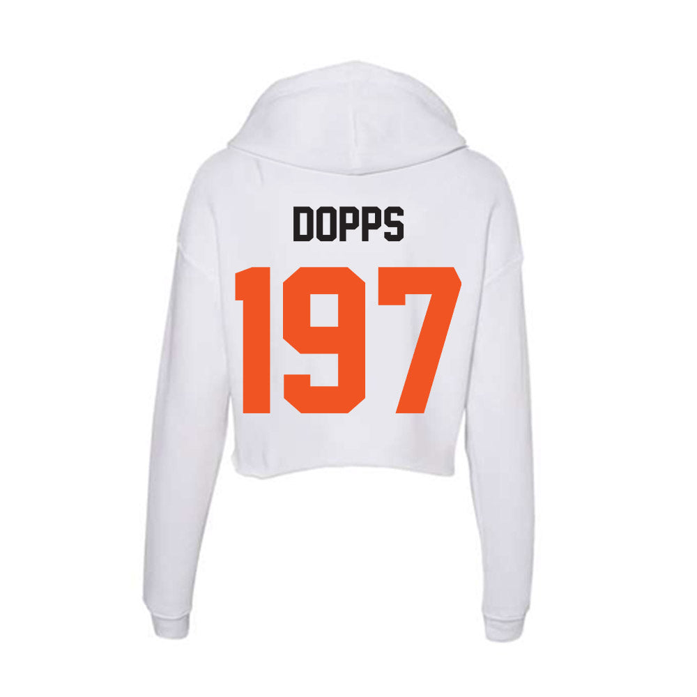 Oklahoma State - NCAA Wrestling : Trevor Dopps - Women's Crop Fleece Hoodie-1