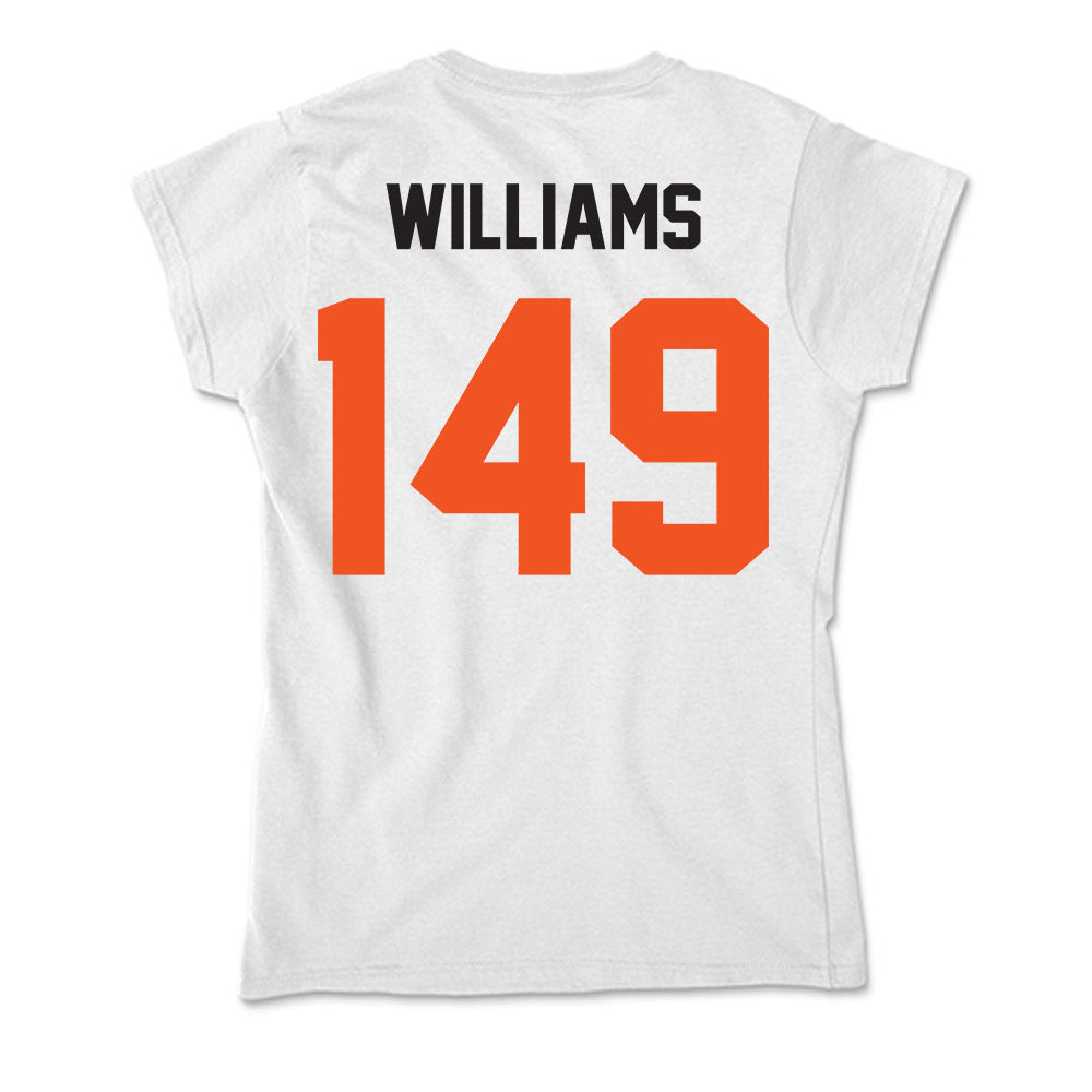 Oklahoma State - NCAA Wrestling : Jordan Williams - Soft Style Women’s T-Shirt-1