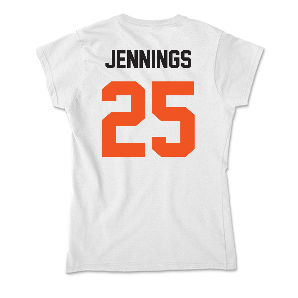 Oklahoma State - NCAA Men's Basketball : Robert Jennings - Soft Style Women’s T-Shirt-1