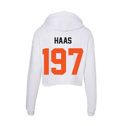 Oklahoma State - NCAA Wrestling : Kyle Haas - Women's Crop Fleece Hoodie-1