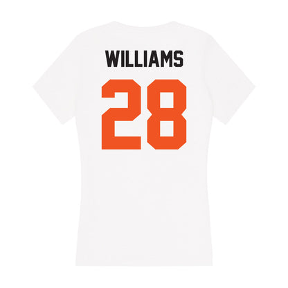 Oklahoma State - NCAA Football : Elijah Williams - Women's V-Neck T-Shirt-1