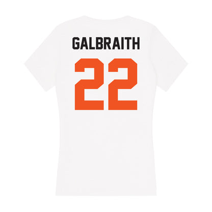 Oklahoma State - NCAA Women's Basketball : Mia Galbraith - Women's V-Neck T-Shirt-1